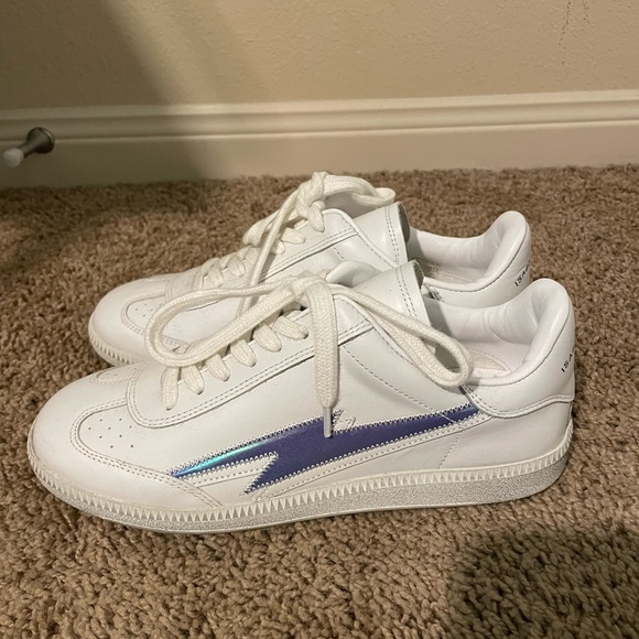 NWT - Isabel Marant lightening white sneakerss - size 7 - Picture 1 of 5